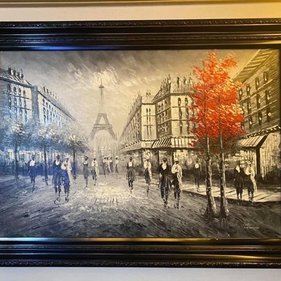 Eiffel Tower Oil Canvass Painting - Picture 4 of 8